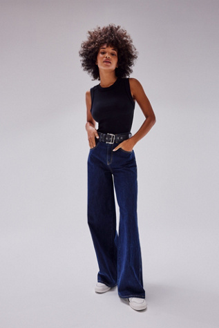 CRVY Gia Wide Leg Jeans