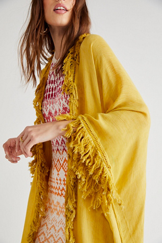 Sun Bleached Fringe Kimono