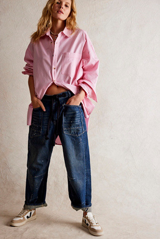Moxie Pull On Barrel Jeans
