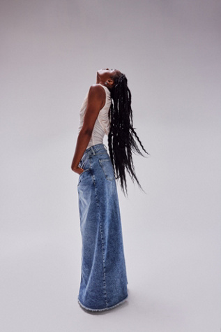 Come As You Are Denim Maxi Skirt