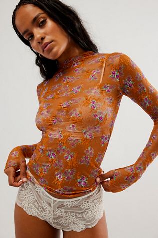 Lady Lux Printed Layering Top