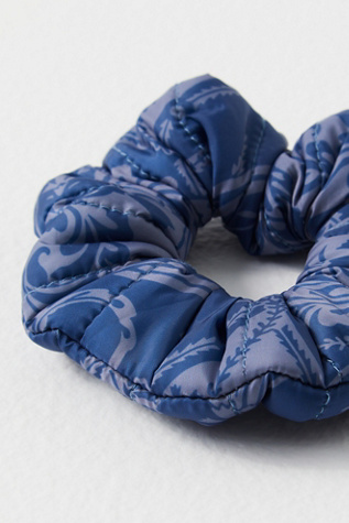 Printed Sports Puffer Scrunchie