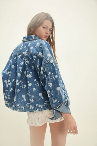 We The Free Opal Swing Printed Denim Jacket
