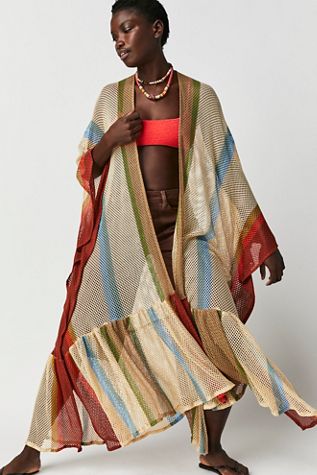 Sea Vista Stripe Ruffle Duster