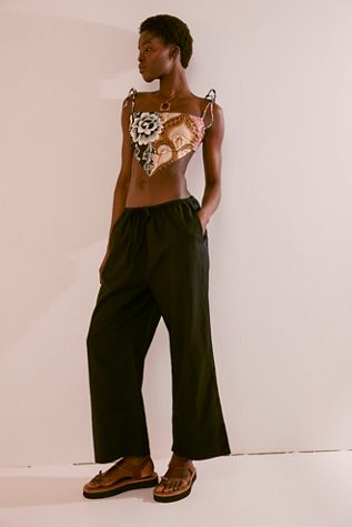 Livin' In It Cotton-Linen Pants