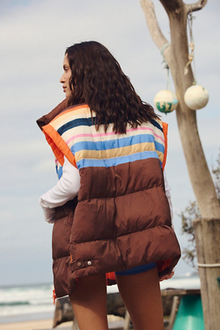 In A Bubble Printed Puffer Vest