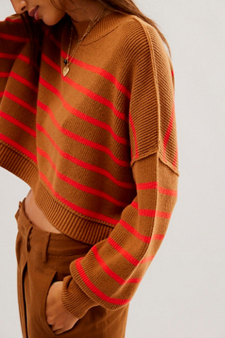 Easy Street Stripe Crop Pullover