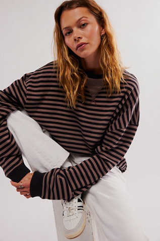 Classic Striped Oversized Crewneck