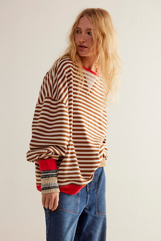Classic Striped Oversized Crewneck
