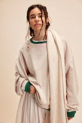Classic Striped Oversized Crewneck