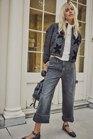 Major Leagues Mid Rise Cuffed Jeans