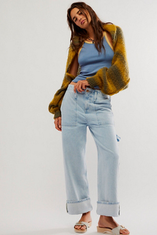 Major Leagues Mid Rise Cuffed Jeans