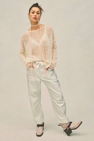 We The Free Moxie Metallic Low Slung Barrel Jeans