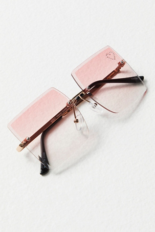 Lizzie Rimless Embellished Sunglasses