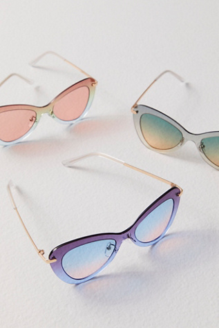 Wave Cat Rimless Sunglasses