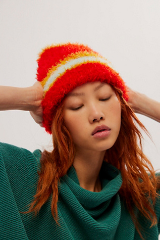 Airy Rib Stripe Beanie