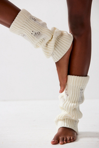 Distresses Ribbed Leg Warmers
