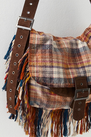 Polar Plaid Messenger Bag