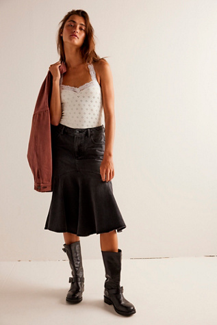 We The Free Fishtail Denim Skirt