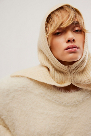 Split Neck Ribbed Balaclava