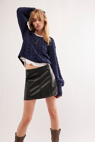 We The Free Runaway Vegan Mini Skirt