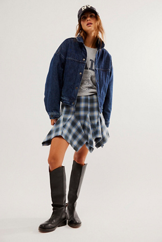 Xia Plaid Mini Skirt