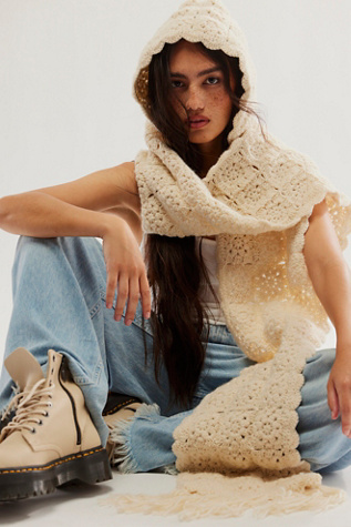 Daria Crochet Hood Scarf