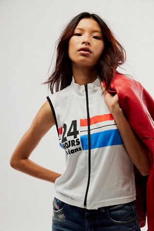 The Bureau Cropped Sleeveless le Mans Tank
