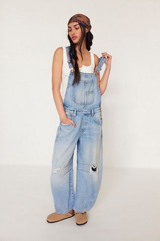 We The Free Good Luck Barrel Overalls