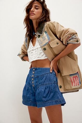 We The Free Fleur Denim Shorts