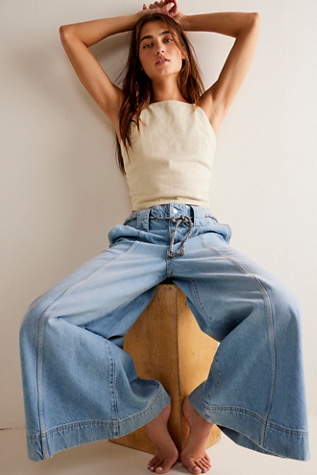 We The Free Sheer Luck Cropped Wide Leg Jeans