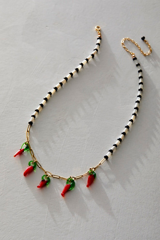 Red Hot Beaded Choker