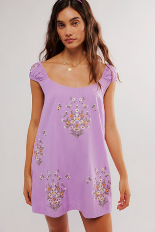 Wildflower Embroidered Mini Dress