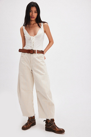 Fp Exclusive Citizens Of Humanity Horseshoe Striped Barrel Jeans