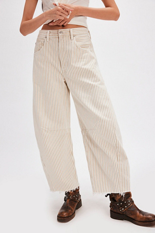 Fp Exclusive Citizens Of Humanity Horseshoe Striped Barrel Jeans