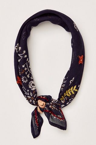 Chan Luu Embroidered Floral Bandana