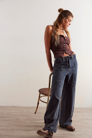 Crvy Outlaw Wide Leg Jeans