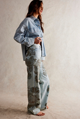 We The Free Tinsley Baggy High Rise Printed Jeans