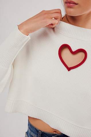 Tricia Fix Easy Street Open Heart Crop Sweater