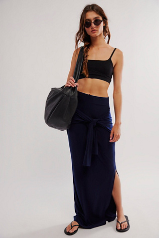 Norma Kamali All In One Side Slit Maxi Skirt