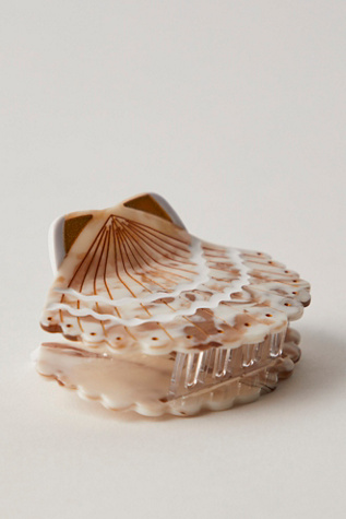 Hand Paited Seashell Claw Clip