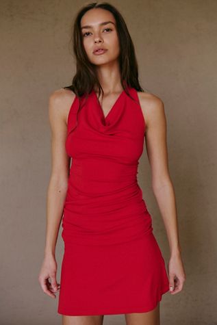 Good Feels Cowl-Neck Mini Dress