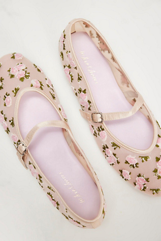 For Love And Lemons Evelyne Embroidered Ballet Flats