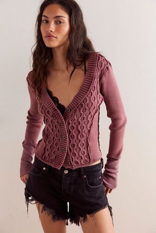 We The Free Snapshot Cable Cardi