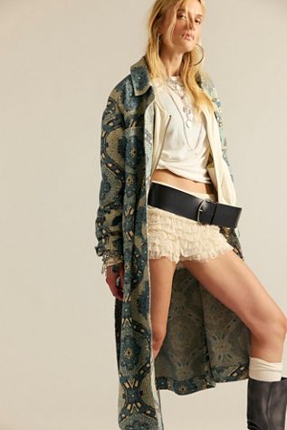 We The Free Brick Lane Jacquard Maxi Shirt Jacket