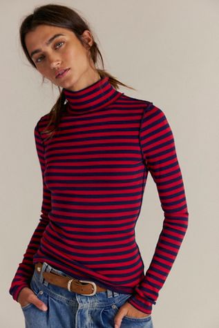 We The Free Good Good Stripe Turtleneck
