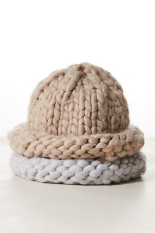 Woven Chunky Knit Beanie