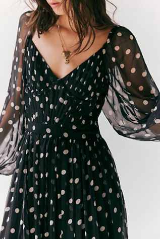 Polka Dot Long Sleeve Dress