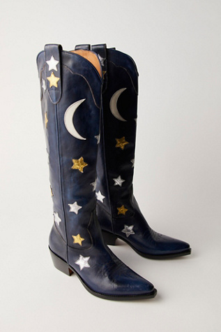 Starry Night Western Boots