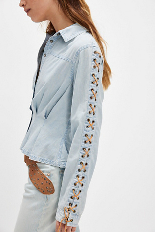 Lala Lace Button Down